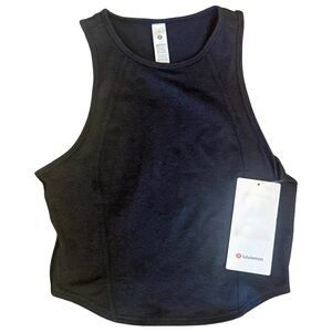 Lululemon Soft Sueded Crewneck Cropped Tank Black Size 8 NWT